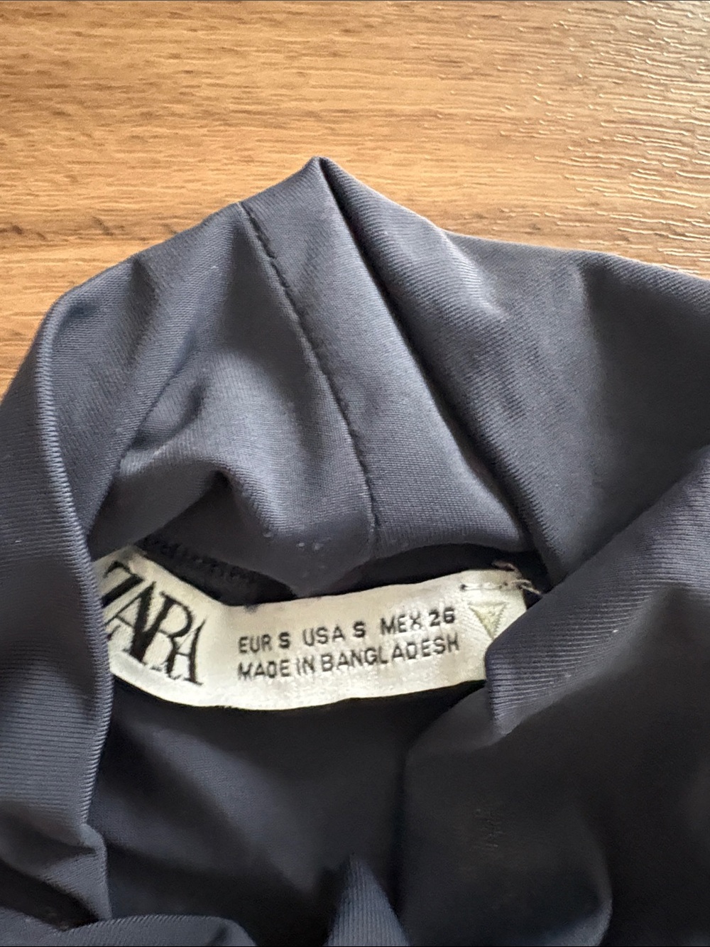 Zara Long Sleeve Ruched Maxi Dress in Navy - Picture 5 of 6